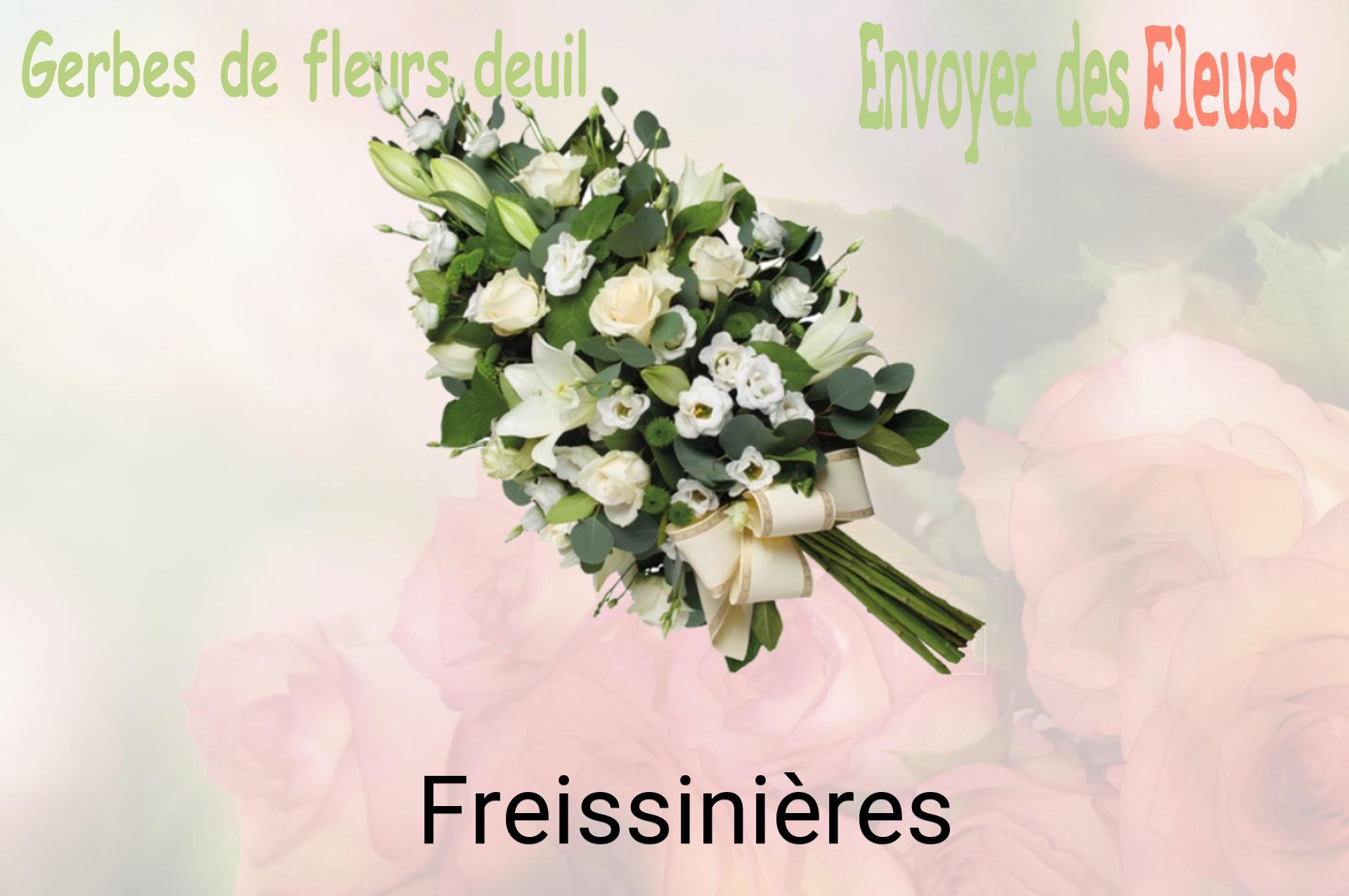 Gerbe de fleurs de deuil livrée à Freissinières